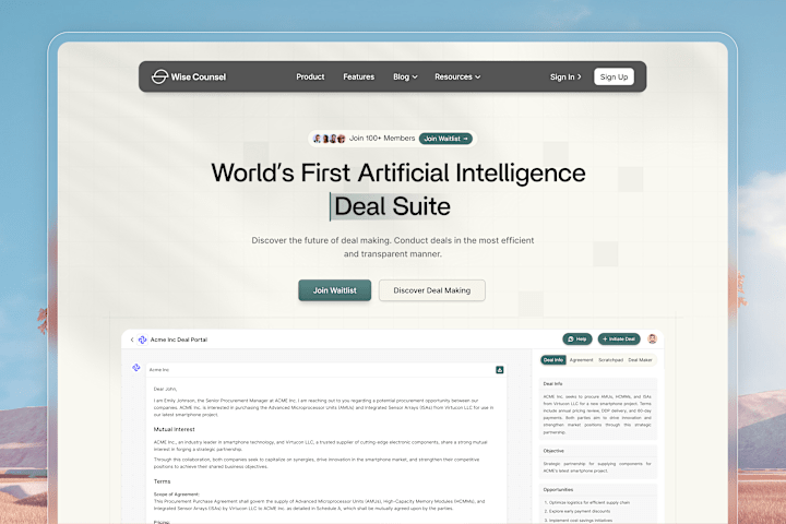 Cover image for WiseCounsel: SAAS Website Design