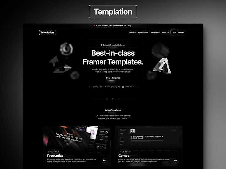 Cover image for Templation - eCommerce Website