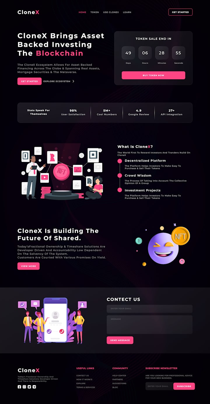 Cover image for NFT Website UI Design