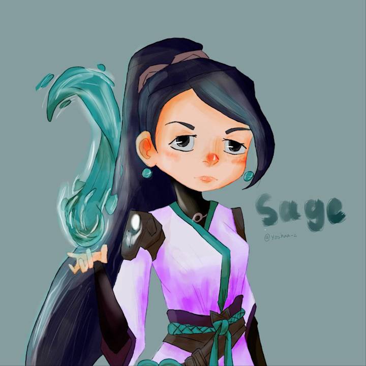 Cover image for Sage fanart drawing