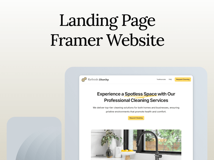 Cover image for Landing Page Designed & Built in Framer