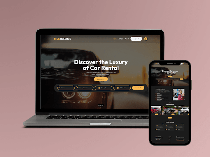 Cover image for Ride Reserve | Car Rental Platform