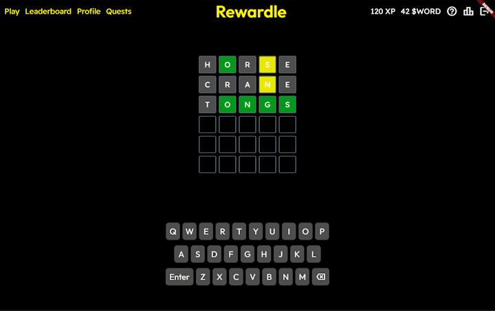 Cover image for Rewardle - A wordle clone that rewards you