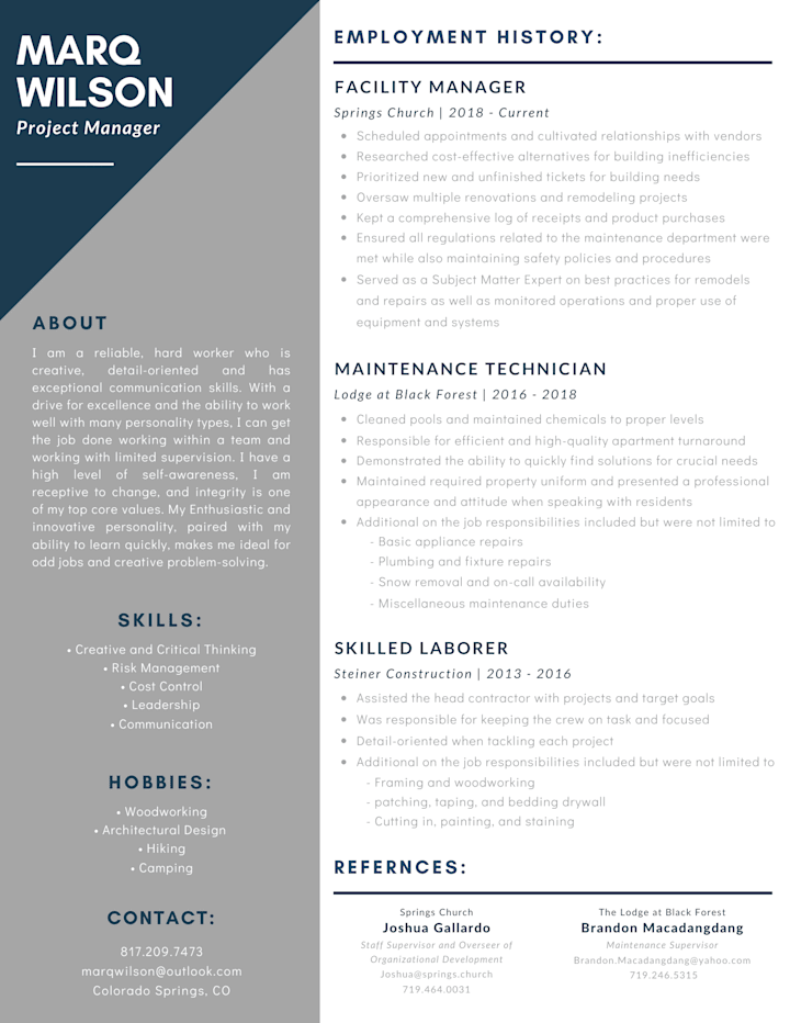 Cover image for Resume Builder