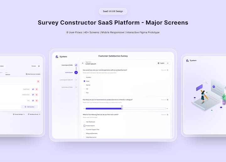 Cover image for Survey Creation Platform - SaaS UI/UX Design