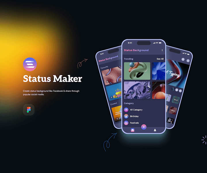 Cover image for Status Maker App UI/UX