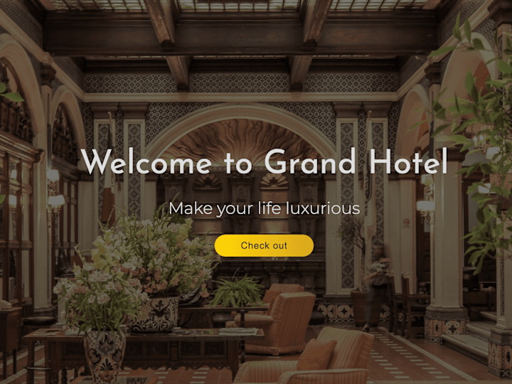 Cover image for Web Landing for Grand Hotel 