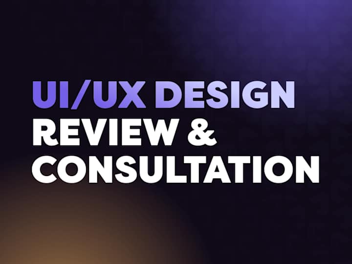 Cover image for UI/UX Design Review & Consultation 💻