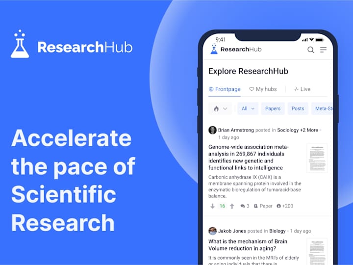 Cover image for ResearchHub | Collaborative Platform for Scientific Projects