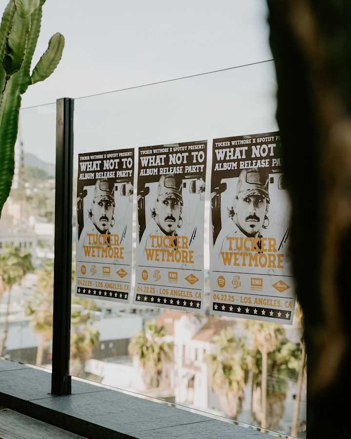 Cover image for Spotify x Tucker Wetmore Album Release Party Design