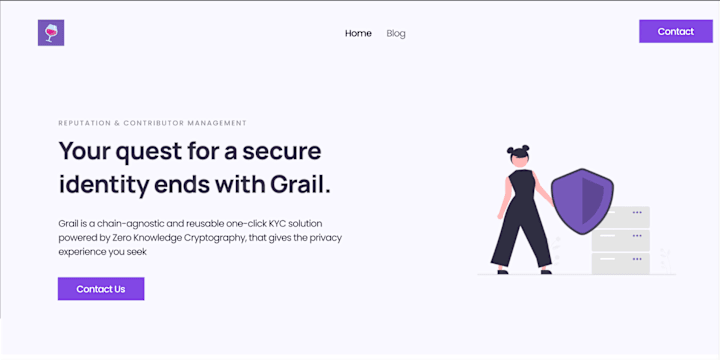 Cover image for Grail - Landing Website | NextJs