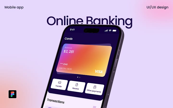 Cover image for Mobile app design - Online banking