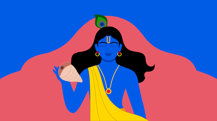 Cover image for Krishna Illustration - Modern Digital Art