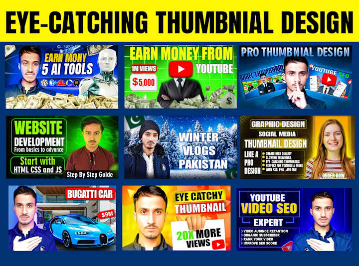 Cover image for Eye-catching and clickable Thumbnails Design