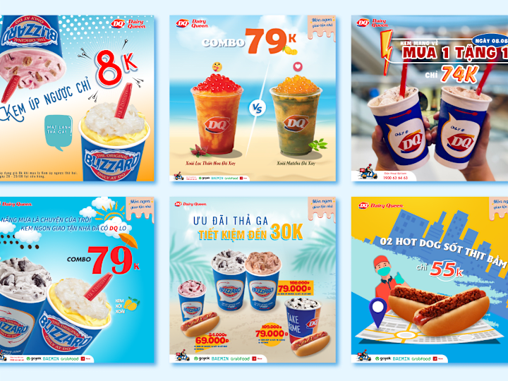 Cover image for Social Media Designs for Dairy Queen Vietnam