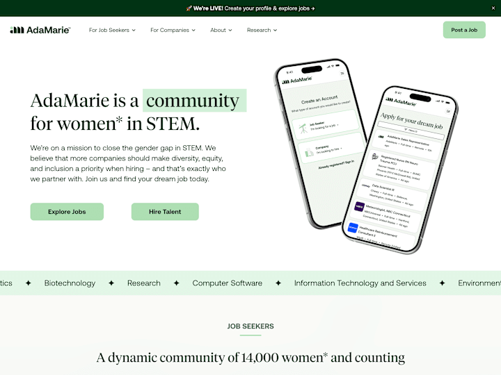 Cover image for Custom Squarespace Website for a Job Board Company
