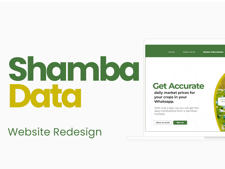 Cover image for UX/UI Website (Shamba Data) 