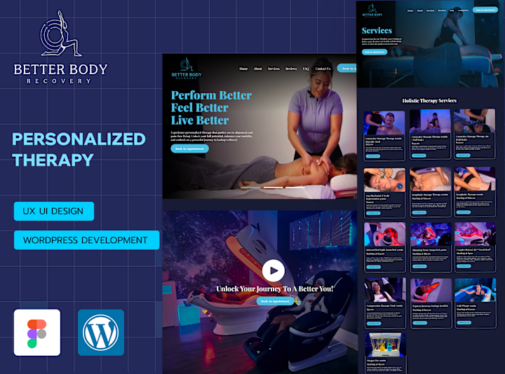 Cover image for Personalized Therapy Web UI/UX Design and WordPress Development