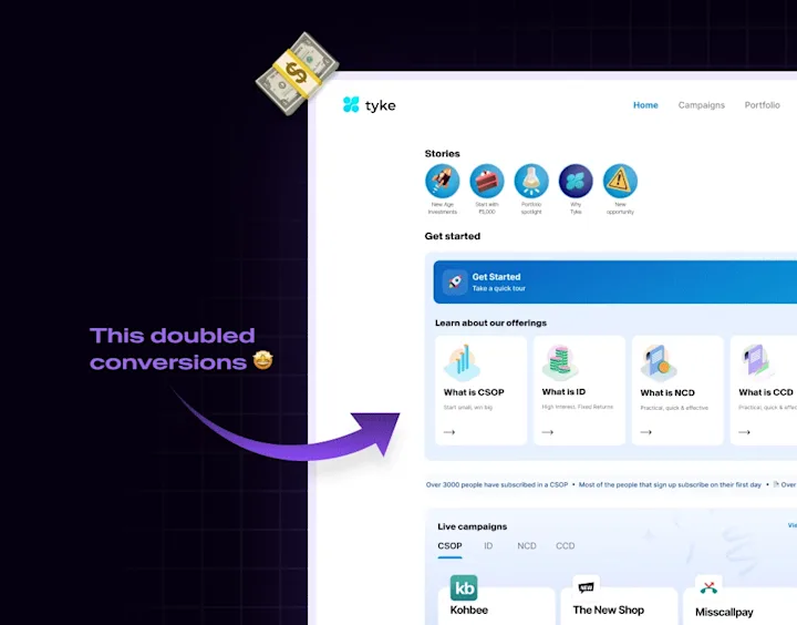 Cover image for Tyke dashboard redesign | Product design case study