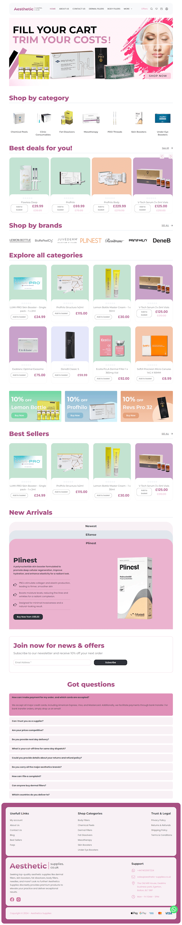 Cover image for Aesthetic Supply eCommerce website