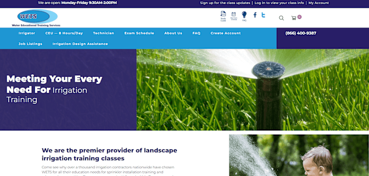 Cover image for Wets Courses: Custom OpenCart Site for Irrigation Training