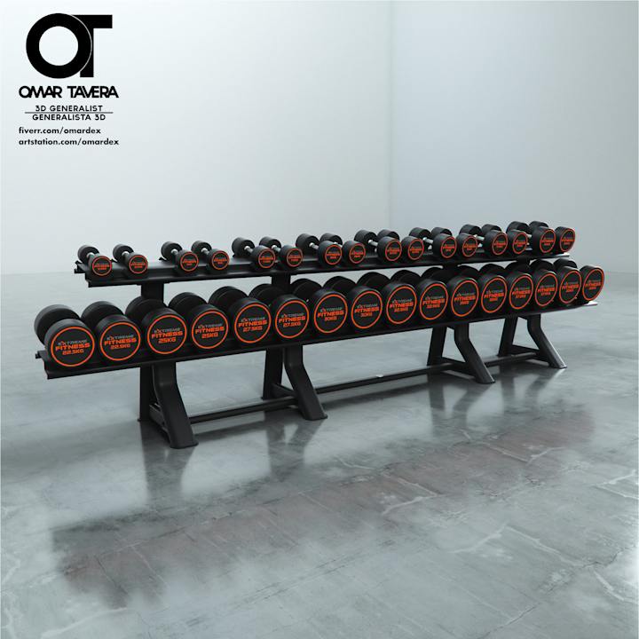 Cover image for Extreme Fitness dumbbell rack