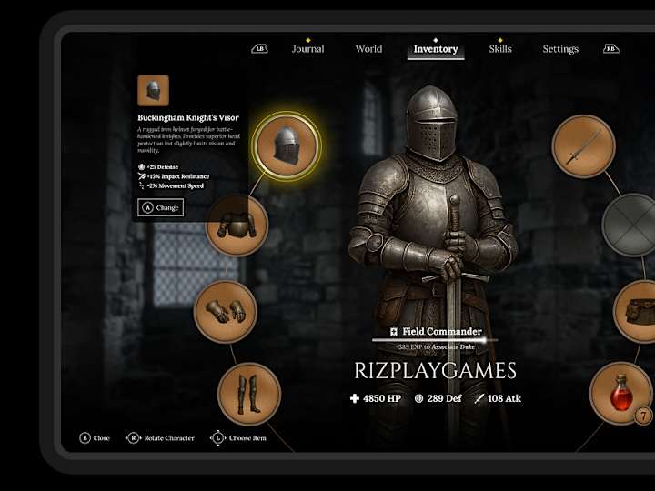 Cover image for Medieval RPG Game Inventory UI