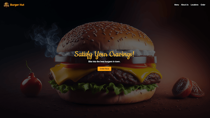 Cover image for A Burger Hut website
