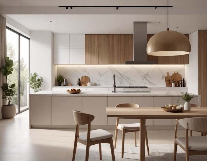 Cover image for Elegant Kitchen Design and 3D Rendering