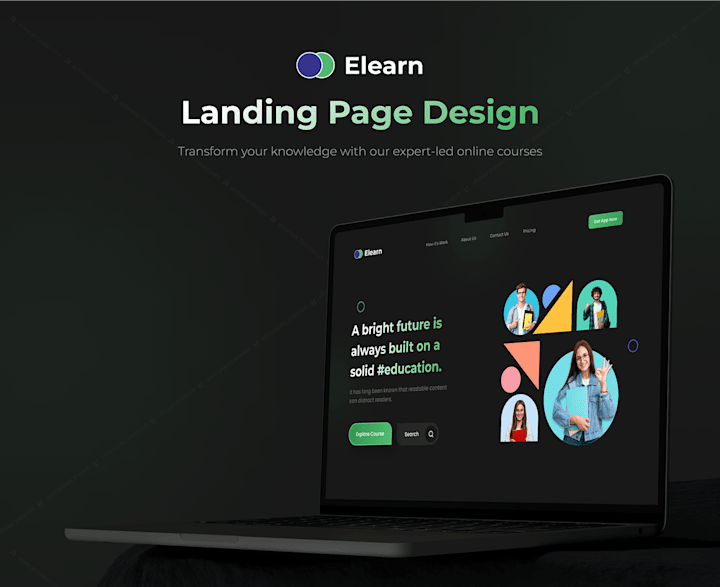 Cover image for Elearn: Education Website on Behance