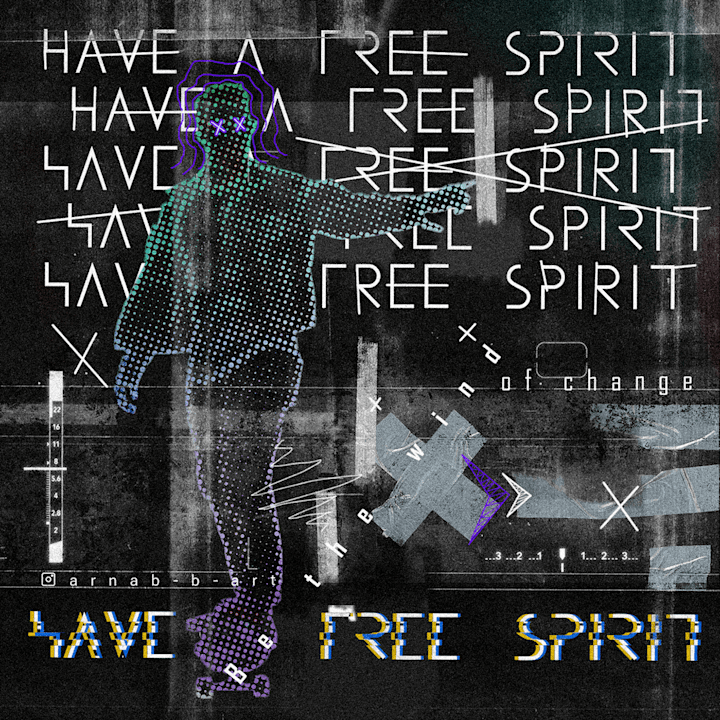 Cover image for "Have a free spirit" Grunge poster design on Behance