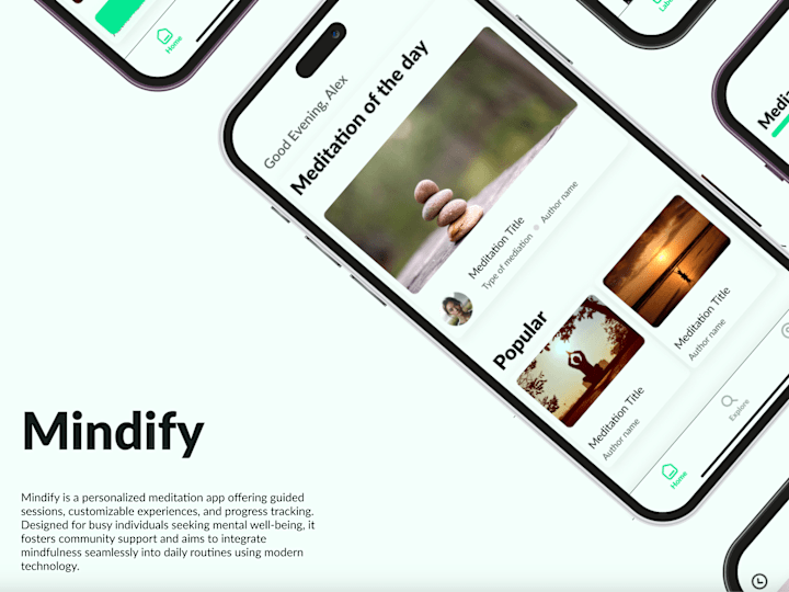 Cover image for Mindify- a meditation app