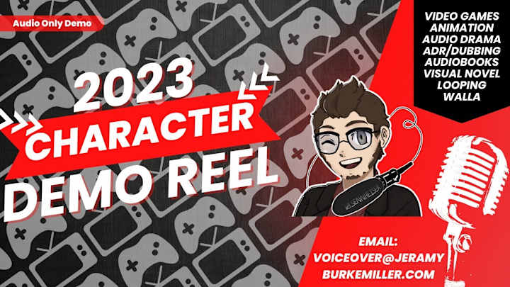 Cover image for Character Demo 2023 Jeramy Burke Miller (Voice Acting/Voice Ove…