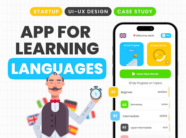 Cover image for Language Learning Mobile App Design | Minute Academy :: Behance