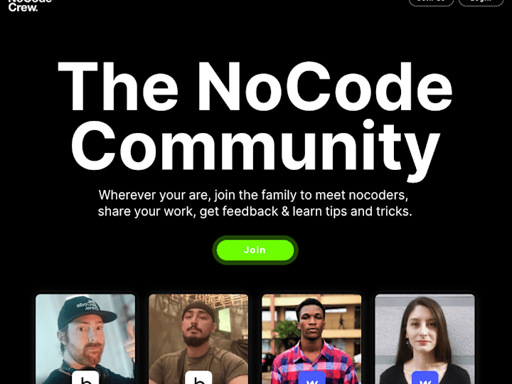 Cover image for TheNoCodeCrew I Home