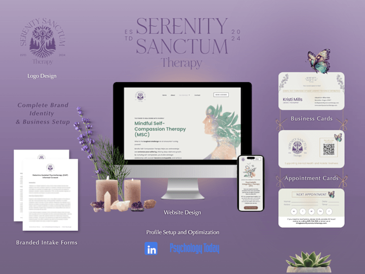 Cover image for Whole Branding, Website, and Business Setup | Serenity Sanctum