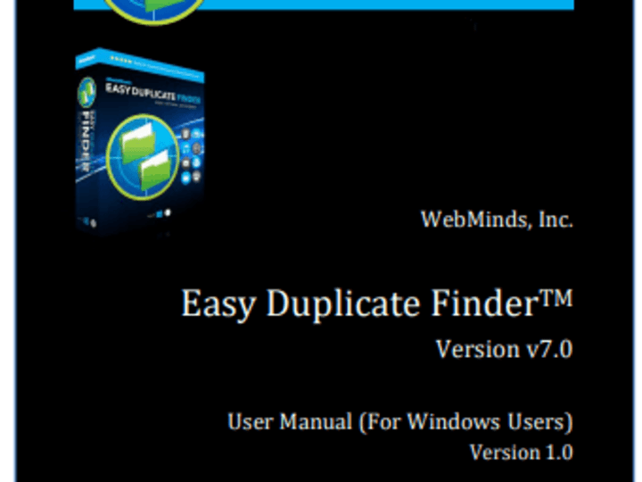 Cover image for Easy Duplicate Finder(TM) User Manual for Windows Users