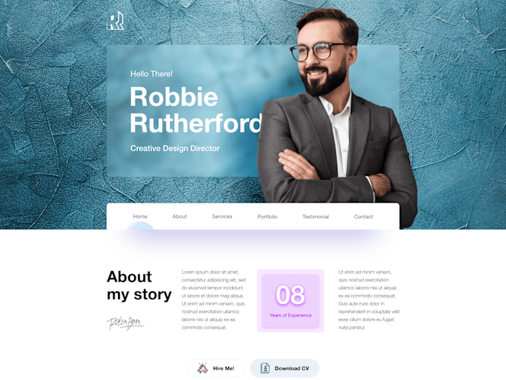 Cover image for Robbie Rutherford | WordPress Personal Portfolio Website