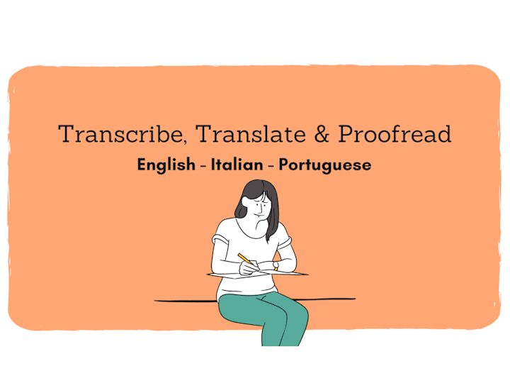 Cover image for Translation/Transcription: English - Italian - Portuguese (BR)