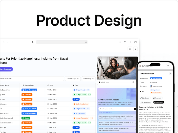 Cover image for Product UI/UX Design (Mobile + Web)