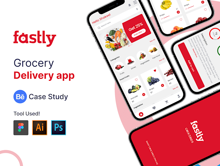 Cover image for Grocery Shopping & Delivery App UXUI Case Study on Behance