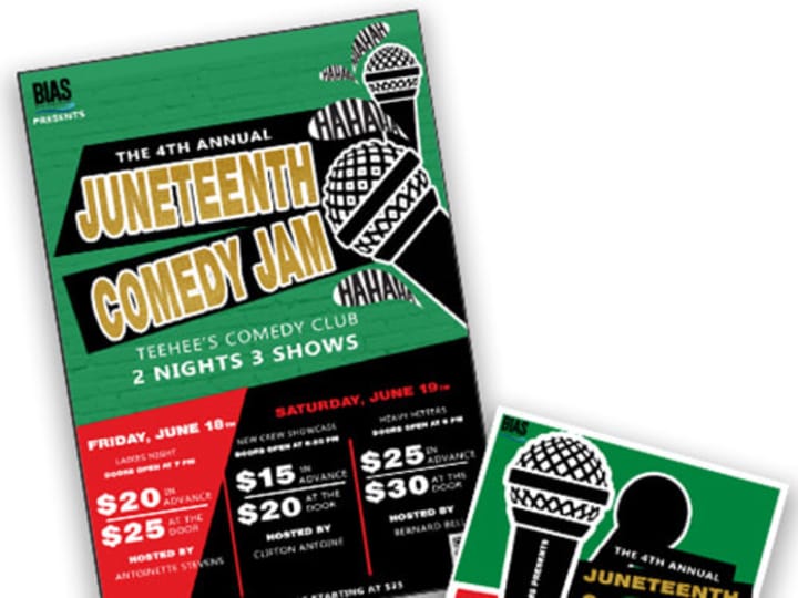 Cover image for Tee Hee Juneteenth comedy event