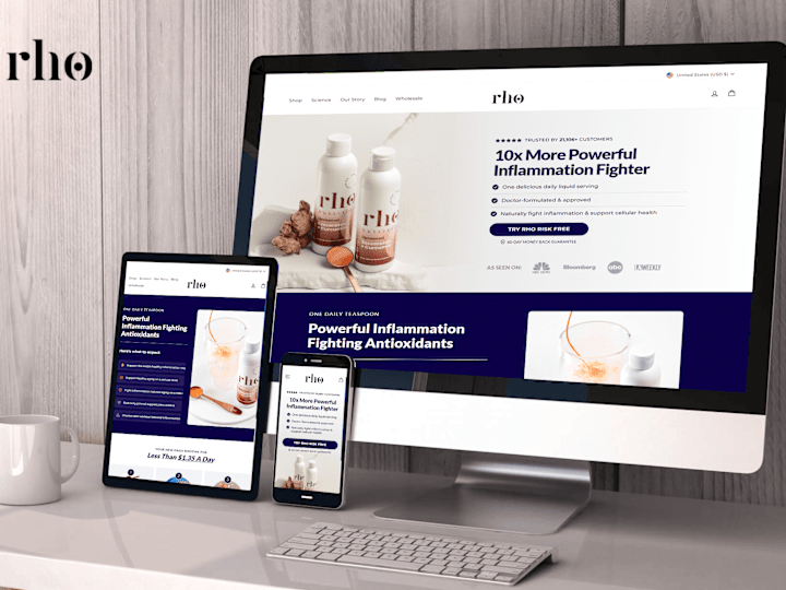 Cover image for RHO Nutrition | Responsive Web Design 