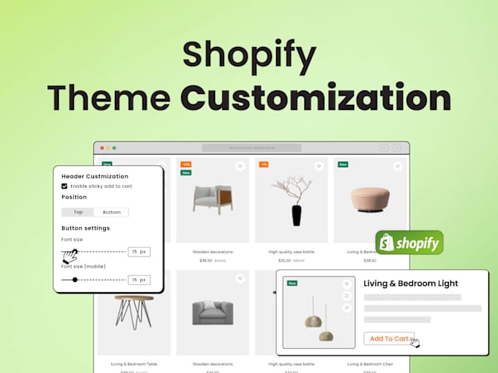 Cover image for Customize Shopify Theme Design | Liquid Theme Customization