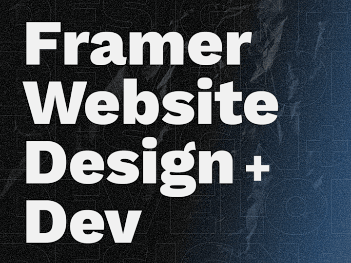 Cover image for Framer Website Design + Development 🚀