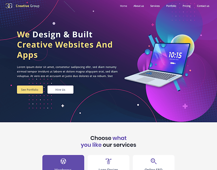 Cover image for Design Agency Landing Page