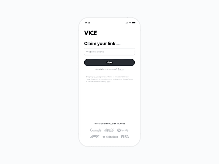 Cover image for V1CE - Onboarding system