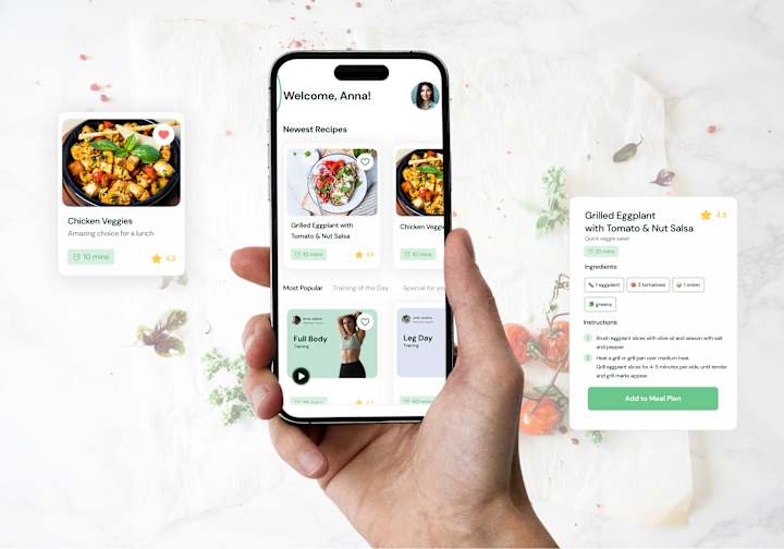 Cover image for EatMoveRest | Nutrition App Redesign