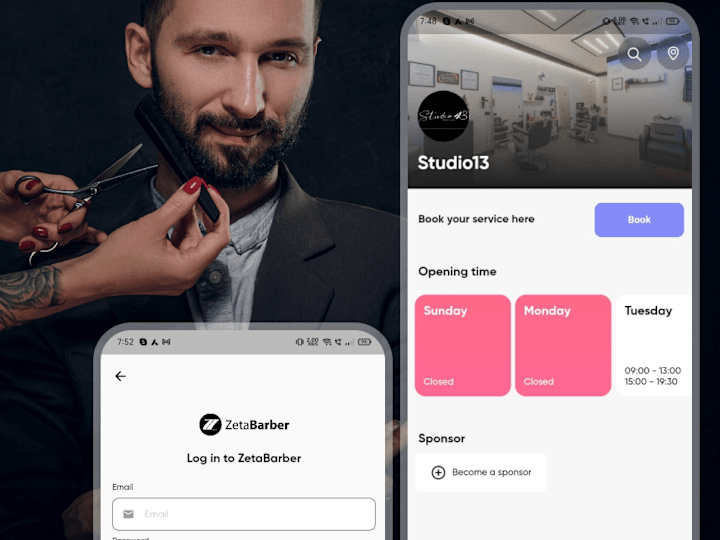 Cover image for ZetaBarber – Book Your Barber Appointment with Ease
