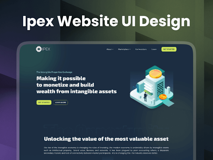 Cover image for Ipex Website UI Design